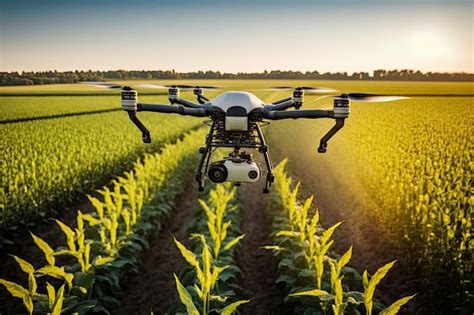 Premium Photo | Agronomist drone flying over field with agricultural crops