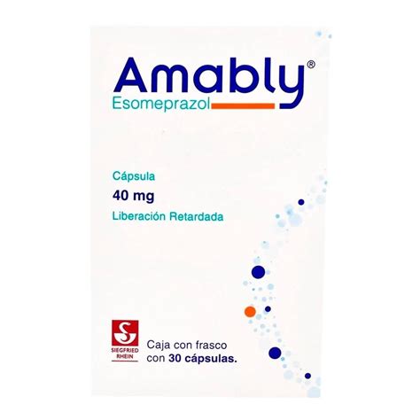 Amably Esomeprazol 40 Mg Liberación Retardada 30 Cápsulas Walmart