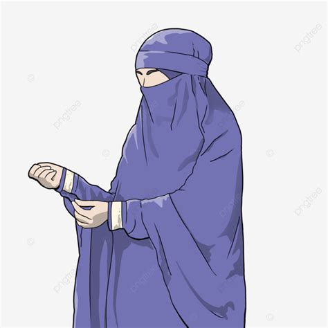 Uma Mulher Muçulmana Ilustração De Desenho Animado Hijab PNG