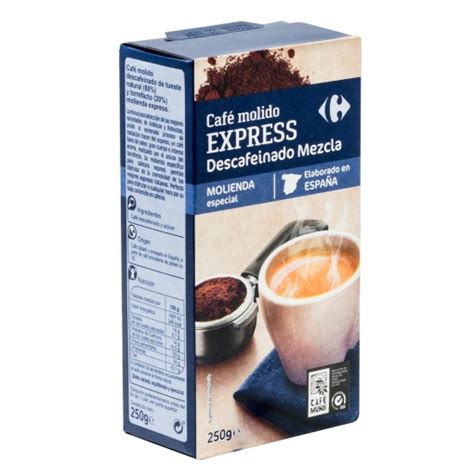 Café molido mezcla express descafeinado Carrefour 250 g Supermercado