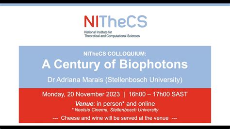 Nithecs Colloquium A Century Of Biophotons By Dr Adriana