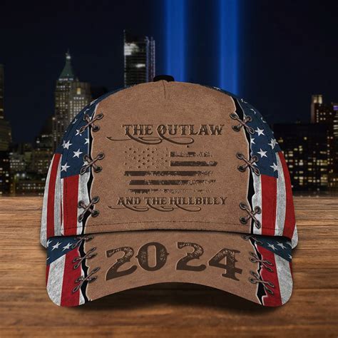 The Outlaw And The Hillbilly Hat American Flag Hat Support For Ou