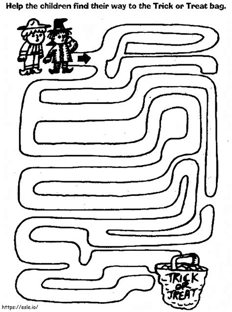 Free Halloween Maze Coloring Page