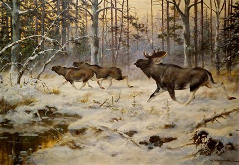 Oil painting Deer in the forest – Ukrainian Vintage Co