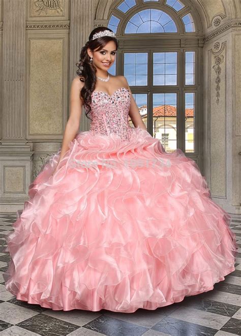 Vestidos De A Os Rosa Largos Y Cortos Fiesta Xv A Os