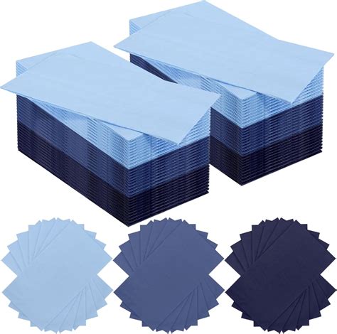 Amazon Geyoga 150 Pcs Blue Napkins Disposable Paper Napkins Blue 3