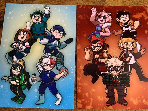 My Hero Academia Deku Bakugo Squad Prints Etsy