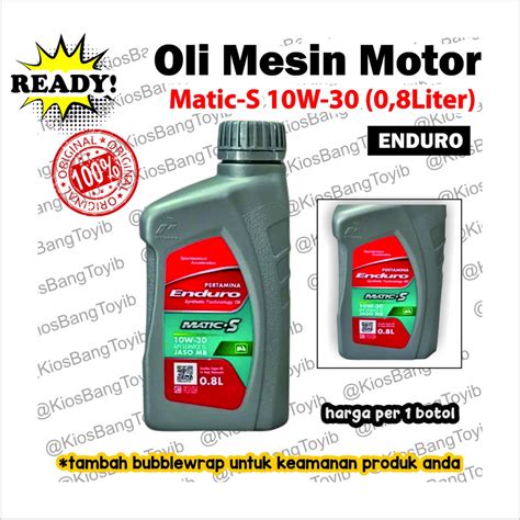 Jual Oli Mesin Motor Enduro Matic S Sae W Api Sl Jaso Mb Ml