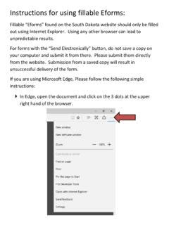 Instructions For Using Fillable Eforms State Sd Us Instructions For