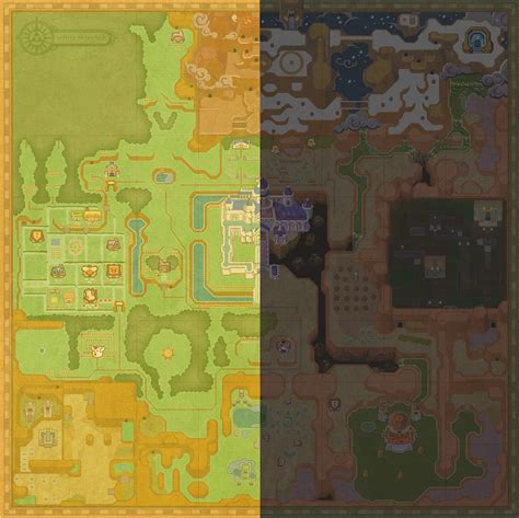 Zelda: A Link Between Worlds - a look at the overworld map