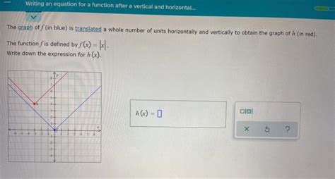 Solved Writing An Equation For A Function After A Vertical Chegg