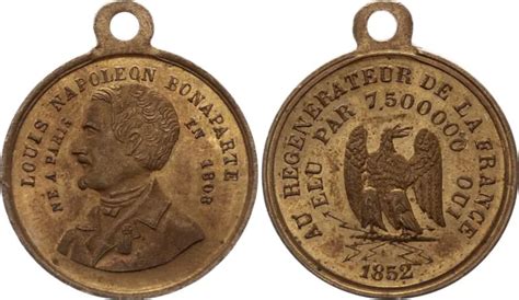 MÉDAILLE FRANCE LOUIS Napoléon Bonaparte Au régénérateur de la France