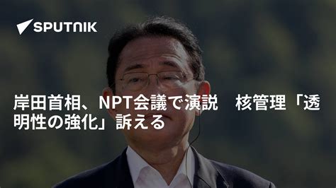 岸田首相、npt会議で演説 核管理「透明性の強化」訴える 2022年7月28日 Sputnik 日本