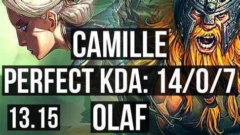 CAMILLE Vs OLAF TOP 14 0 7 68 Winrate Legendary 6 Solo Kills