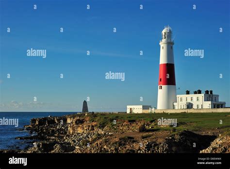 Portland Bill Lighthouse On The Isle Of Portland Along The Jurassic