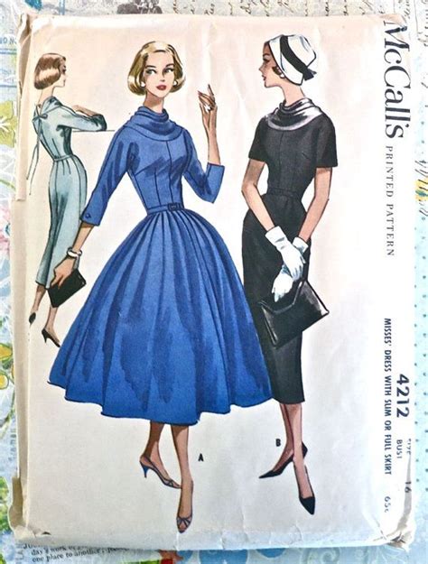 Mccalls Vintage S Womens Dress Pattern With Cowl Etsy