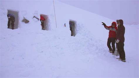 Blizzard Survival Snow Holing In Scotland Bbc Travel Show Youtube