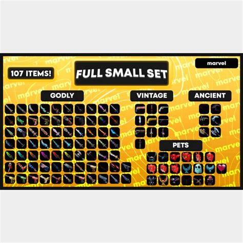 Small Set MM2 Game Items Gameflip