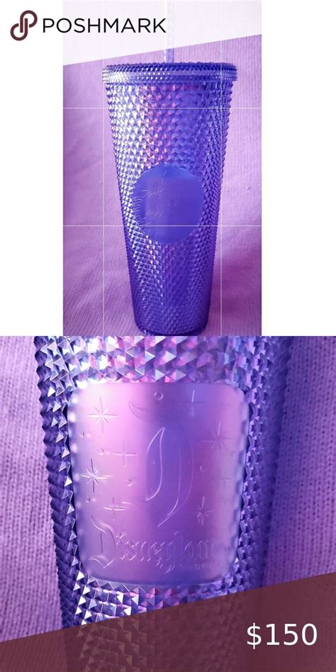 NWT Disneyland Starbucks Purple Studded Tumbler 50th Anniversary From