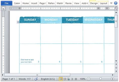 Free Academic Calendar Template for Microsoft Word