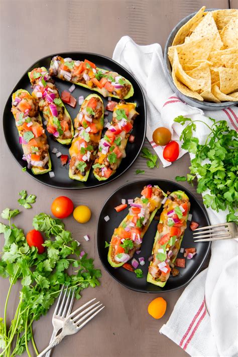 Taco Zucchini Boats Recipe The Wanderlust Kitchen