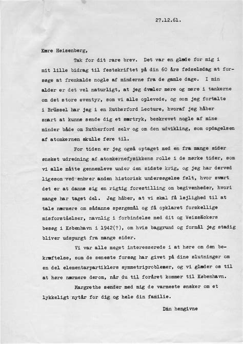 Heisenberg-letters – Niels Bohr Archive