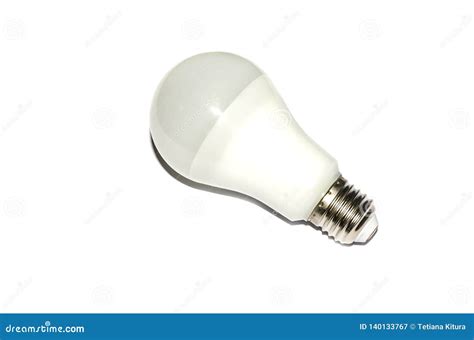 White Light Bulb Isolated On White Stock Image Image Of Fluorescent