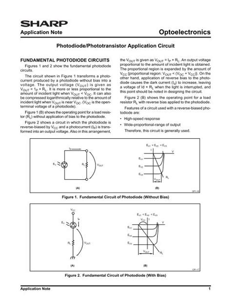 Photodiode/Phototransistor Application Circuit