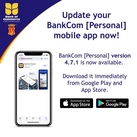 Update Your Bankcom Personal Mobile App Now Bank Of Commerce