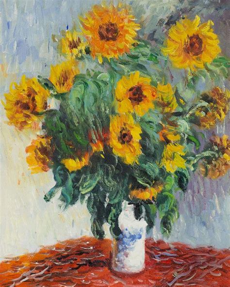 Monet, Sunflowers - Canvas Art & Reproduction Oil Paintings