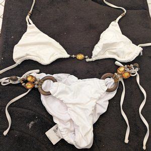 Beach Bunny Swim Rare New Beach Bunny Pc Eternal Flame White Kim K Bikini Set Poshmark