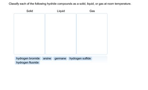 Solved Classify each of the following hydride compounds as a | Chegg.com