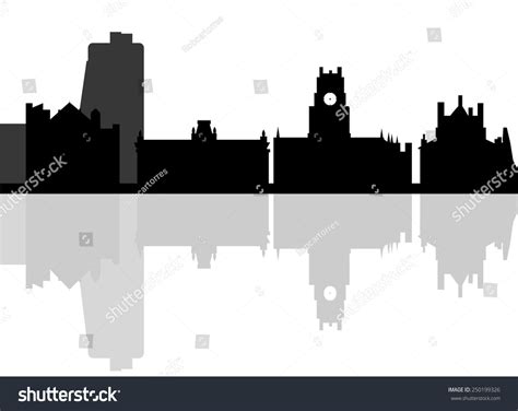 Leeds England City Skyline Silhouette Vector Vector De Stock Libre De