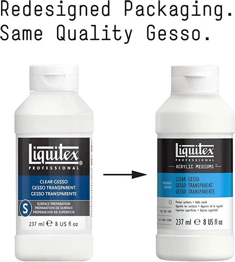 DA ĐEN Liquitex Professional Clear Gesso Sơn lót nền 237ml 16Oz