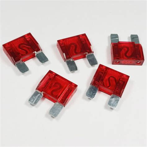 Maxi Blade Fuse 50 Fuses Red 50A Amps A Car Van Bike Fuse Large