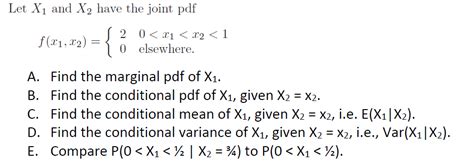 Solved Let X And X Have The Joint Pdf