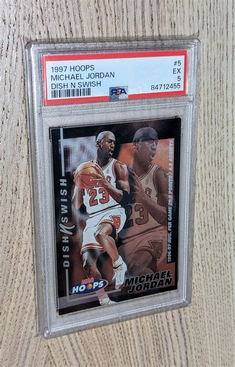 少見 Hoops 1997 Dish N Swish Michael Jordan PSA 5 一元起標 Yahoo奇摩拍賣