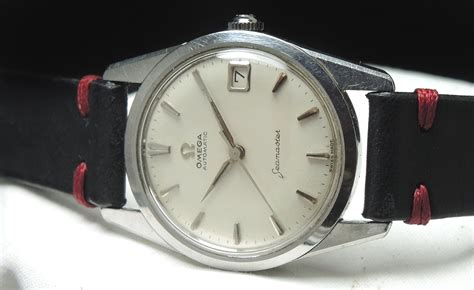 Omega Seamaster Automatik Silbernes Ziffernblatt Mit Vintage Ecru Band