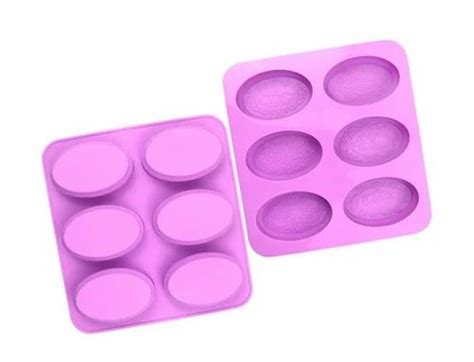 Oval Designer Cavity Soap Making Heavy Wt Silicone Mould Apx Gms