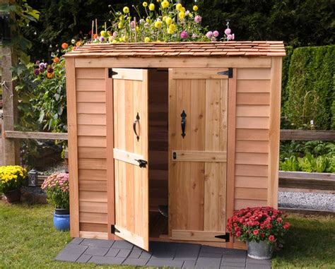 Outdoor Storage Grand Garden Chalet 6x3 Garden Storage Shed Cedar