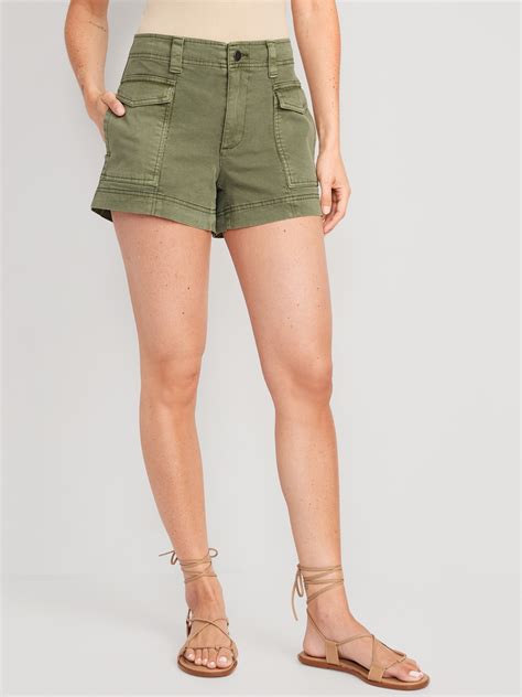 Mid Rise Cargo Shorts For Women 3 5 Inch Inseam Old Navy