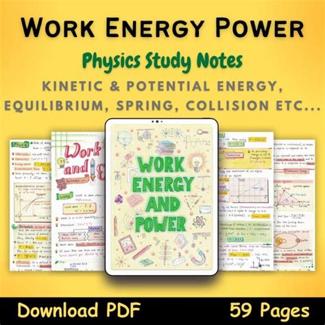 Power Energy Class 11 Notes Collection Of Aesthetic Notes PDF