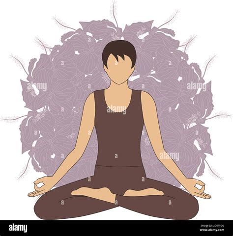 Yoga In The Lotus Position Stock Vector Image And Art Alamy