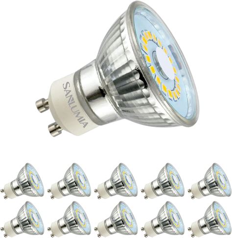 10 X Jcb 5w 50w Led Gu10 100deg 6500k Daylight 345 Lm Energy Class A Uk Lighting