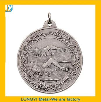 Antique Silver Swimming Medal 5mm - Buy High Quality Swimming Medal ...