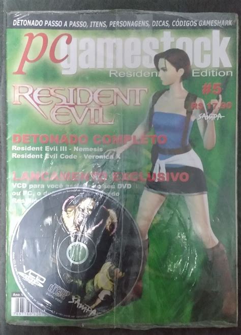 Revista Pc Gamestock N Detonado Resident Evil E Code Veronica Cd