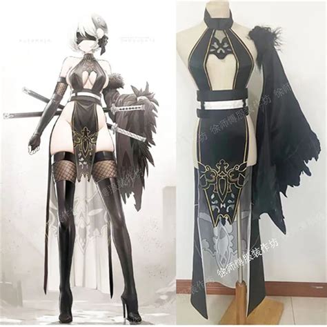 Game Nier Automata 2b Cosplay Costume Yorha No 2 Type B Cheongsam Fanart Ver Sexy Dress Body