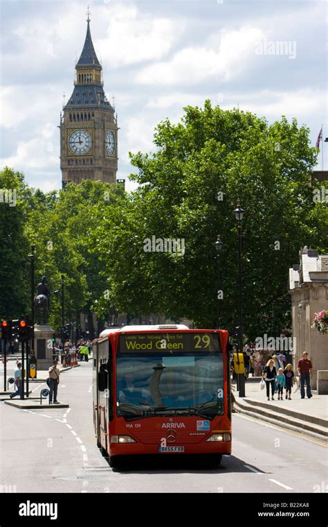 big ben london bendy bus Stock Photo - Alamy