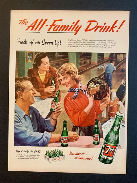 Vintage 7up Ads 1950s And 1960s Several Styles Original Etsy Finland