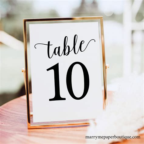 Table Number Template Table Numbers Printable Table Numbers Table